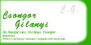 csongor gilanyi business card
